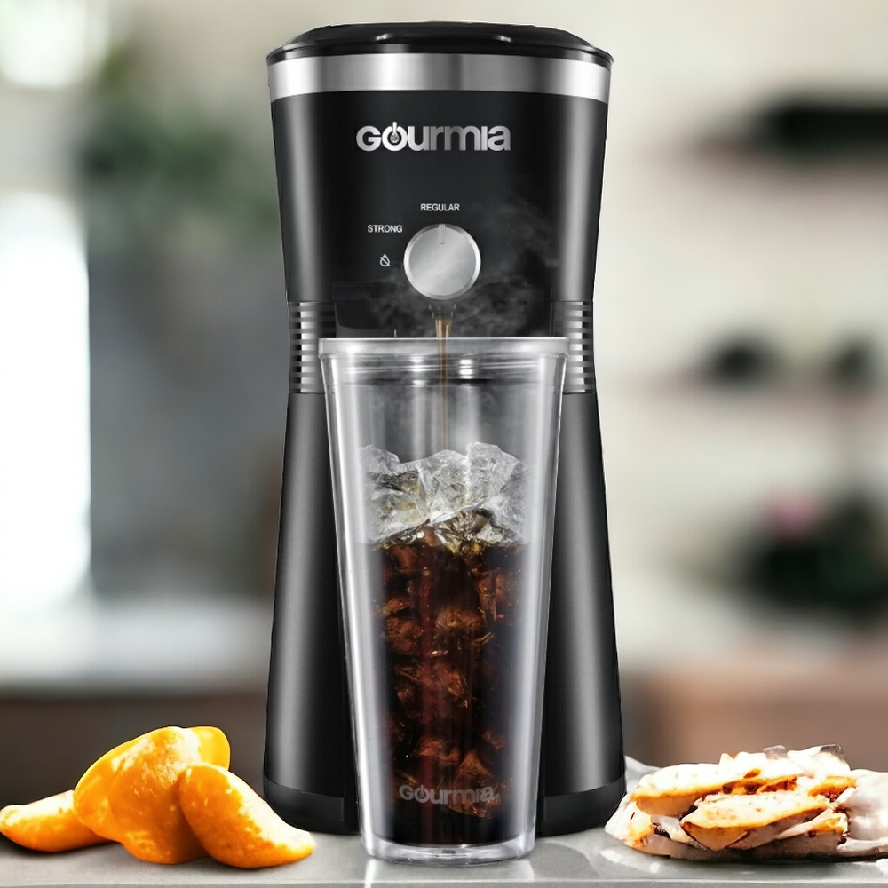 Gourmia Iced Coffee Maker with 25 fl oz. Reusable Tumbler